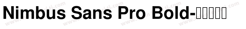 Nimbus Sans Pro Bold字体转换